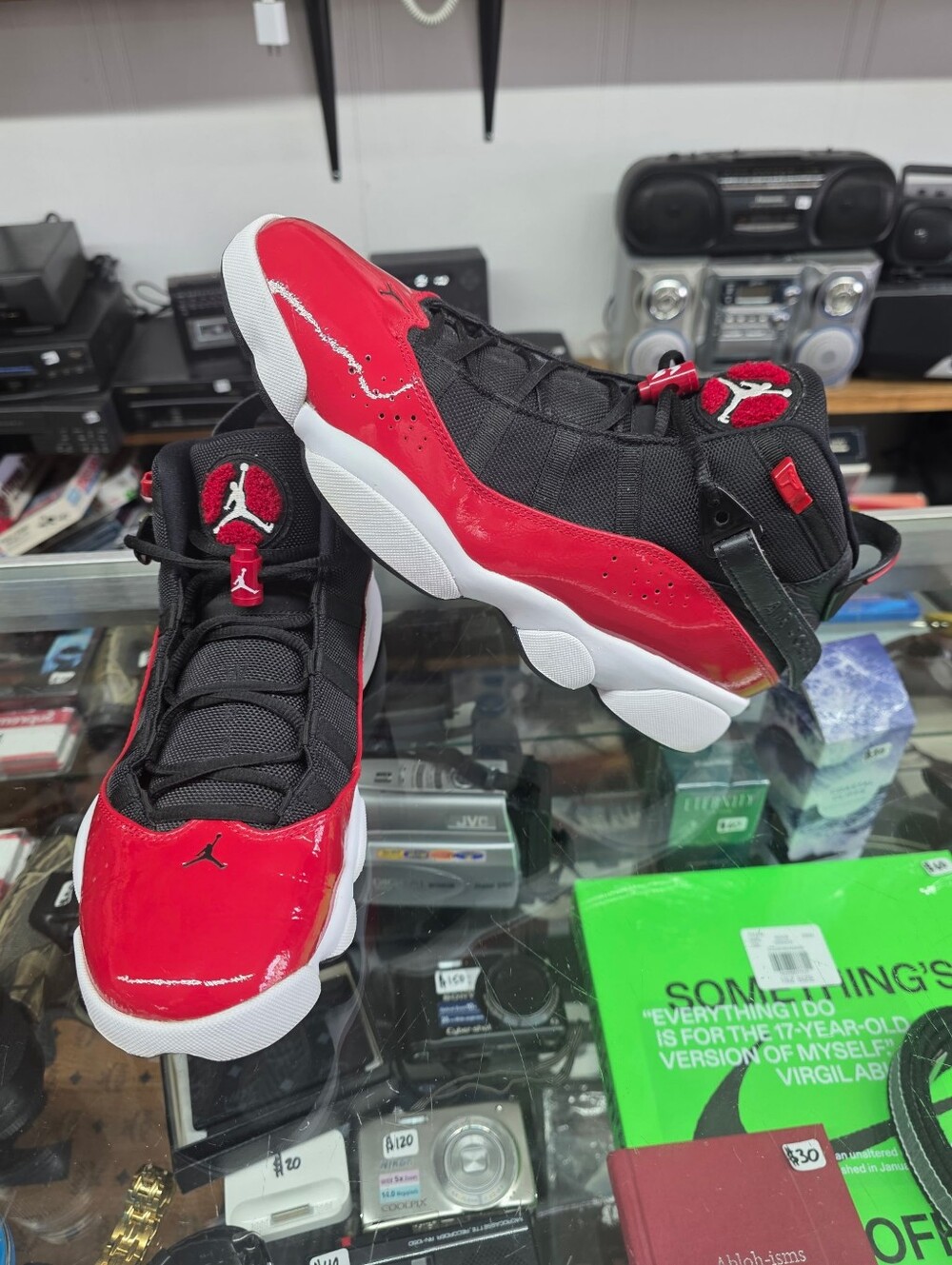 Jordan 6 Rings Men's Black/White/Fitness Red Mid Top 322992-060 Size 11